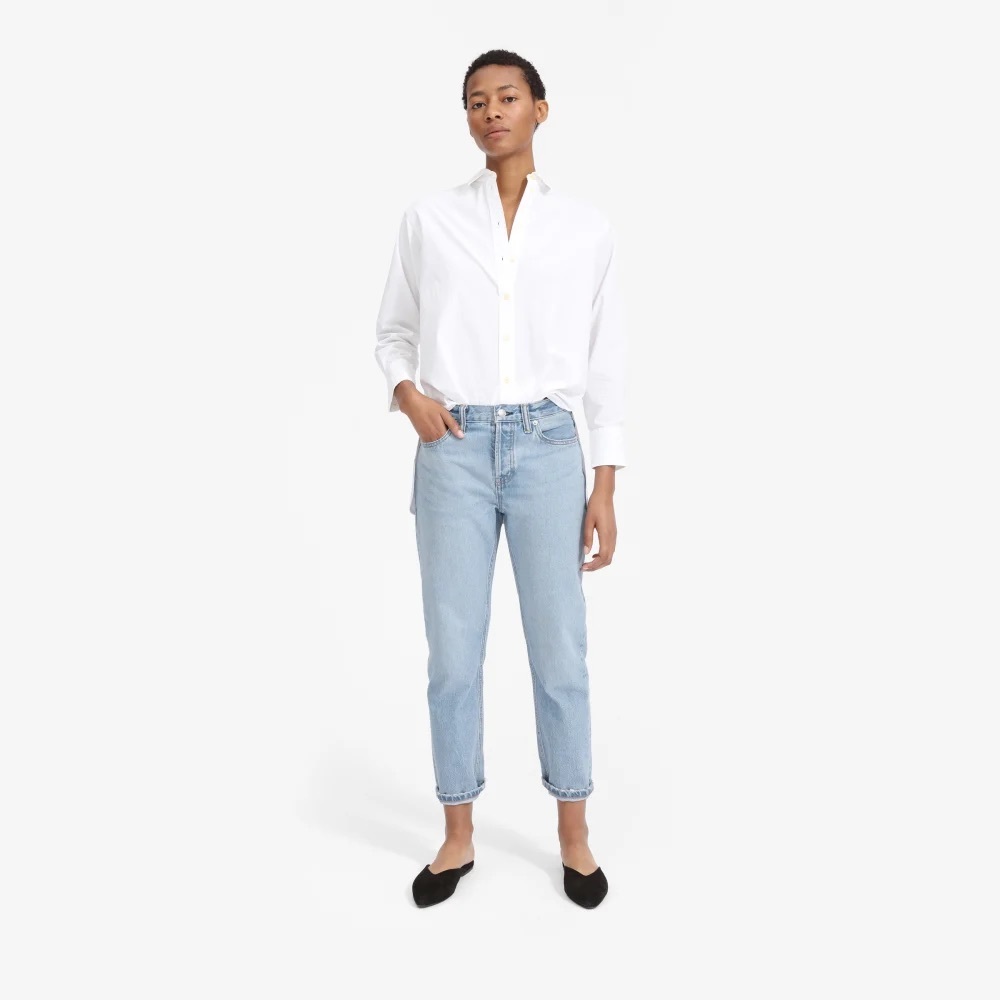 Everlane relaxed boyfriend jean light blue size 30